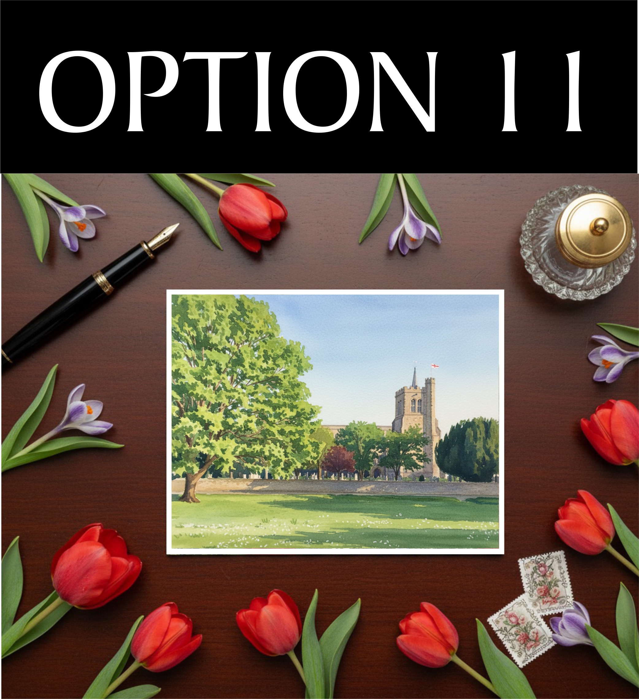 Elstow Village Green Elstow Abbey St Mary's Church, Bedfordshire 1A