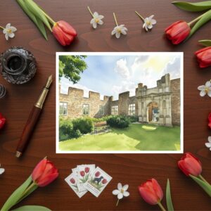 Elstow Hillersdon House Near Bedford In Bedfordshire Greetings Card