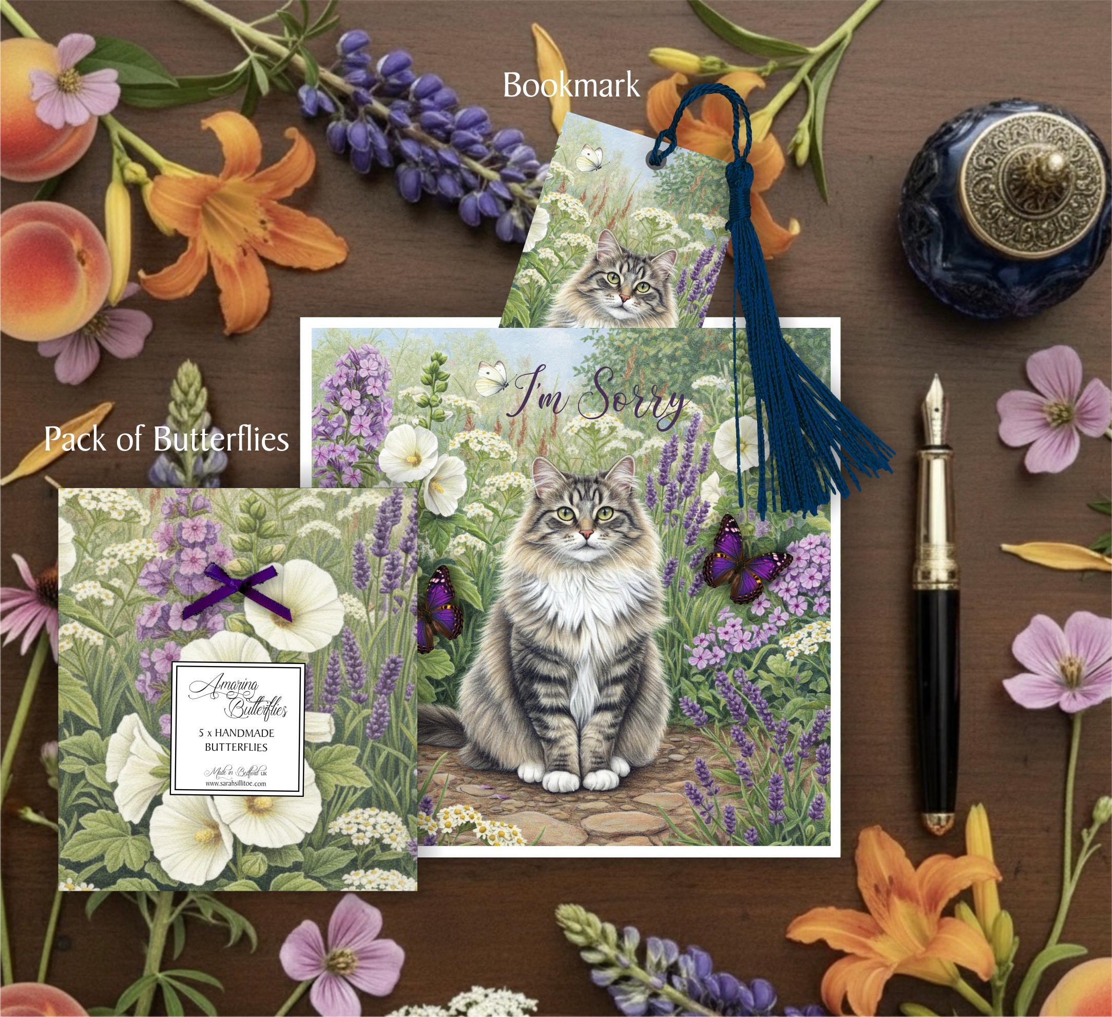 Im Sorry Greetings Card With Butterfly and Bookmark Gifts Included