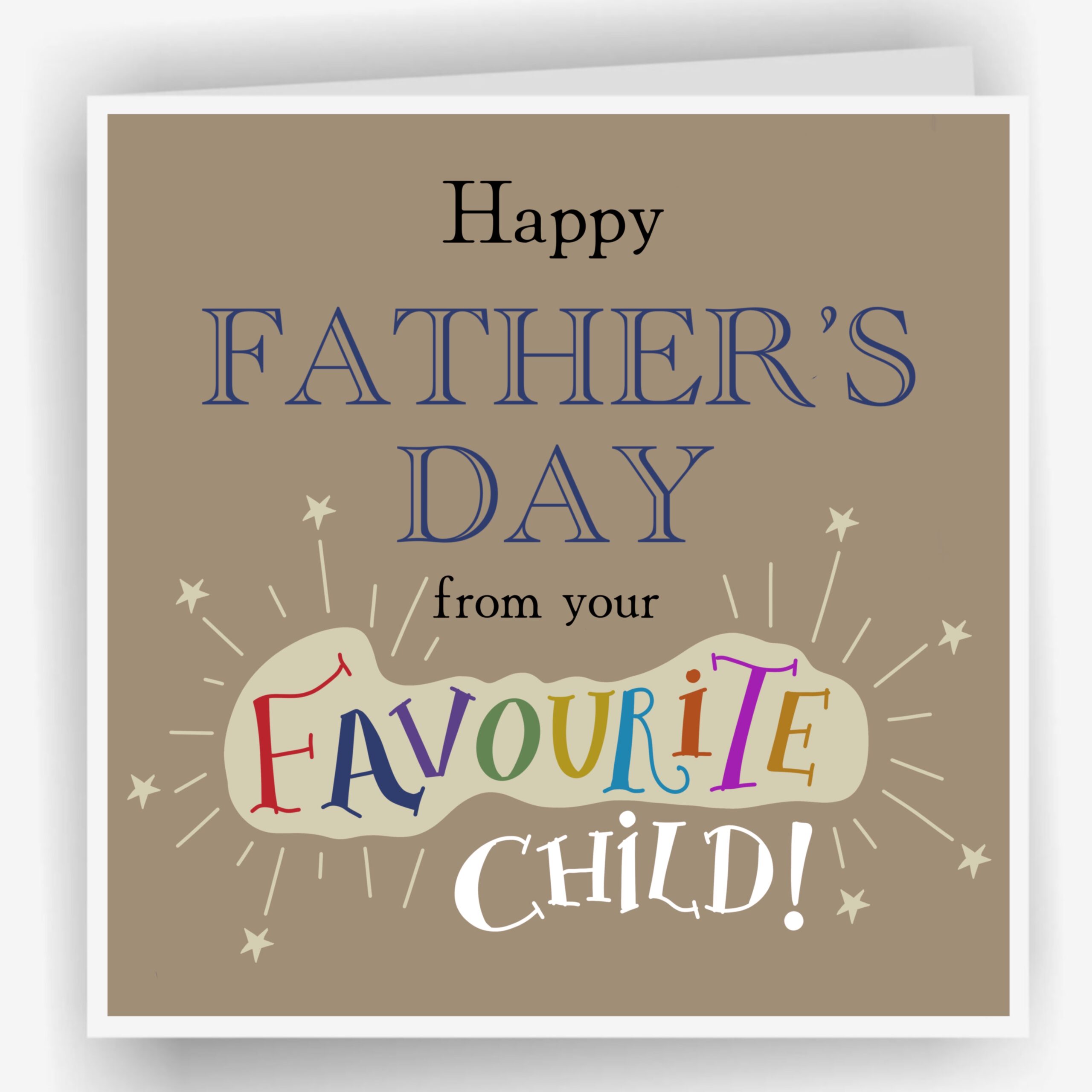 Fathers Day Greetings Card 6" x 6"