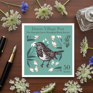 The Graceful Grove - Song Bird - Elstow Village Post Greetings Card