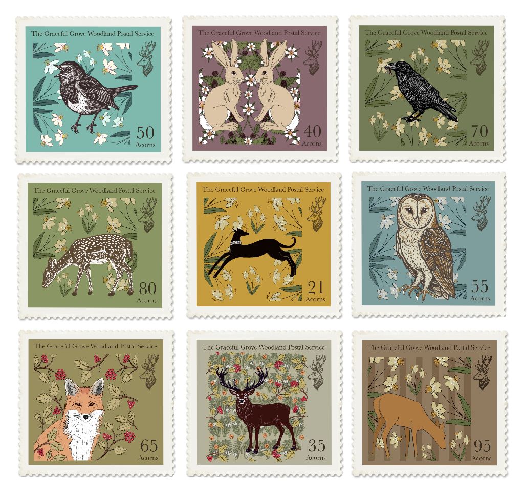 The Graceful Grove - Full Stamp Collection